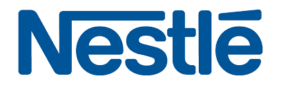 Logo Nestlé en bleu, avec un accent stylisé sur la lettre « e », que l'on retrouve souvent sur les logiciels d'analyse de marché et les plateformes technologiques publicitaires.