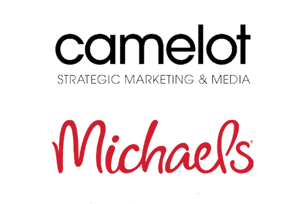 Camelot strategic marketing and media brand logo; michaels brand logo.