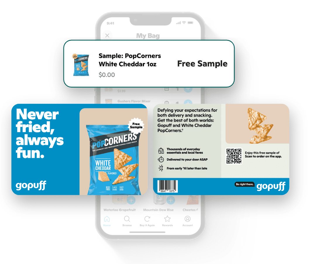 gopuff advertising Instant Sampling Program