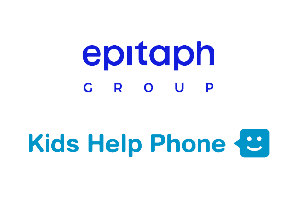 Epitaph and Kids Help Phone Case Study branded logos