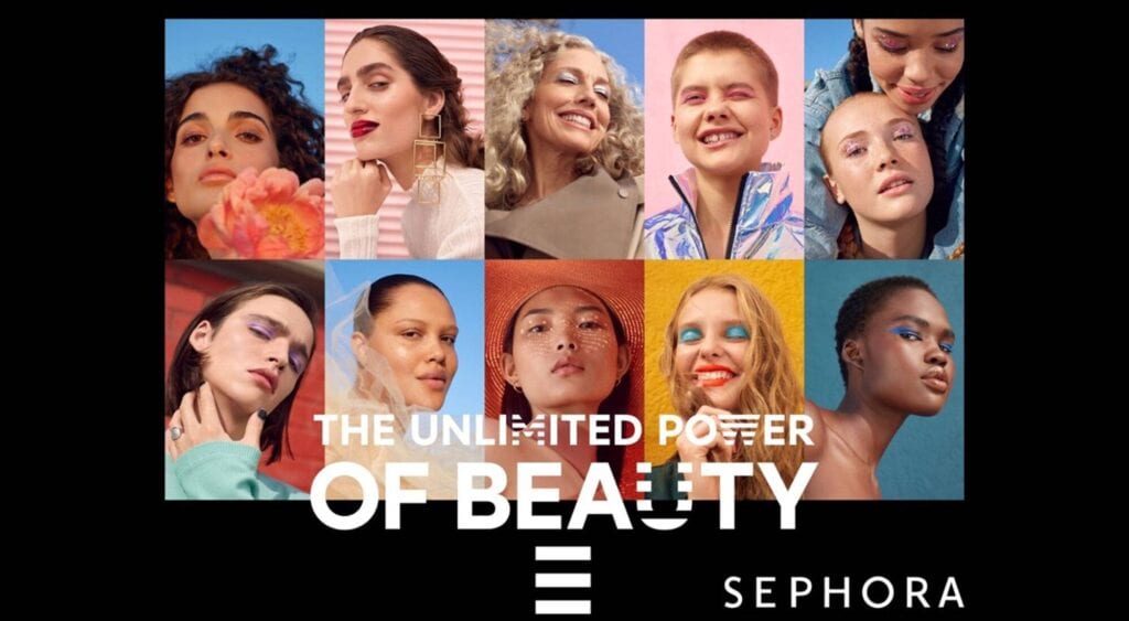 Sephora ad with text 