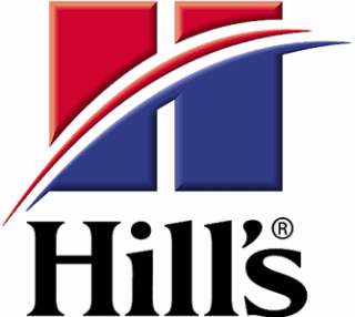 Hill’s logo, seen in this retail media advertising case study, features a red and blue square divided by a white curved line, with the word “Hill’s” in bold black letters beneath the design.