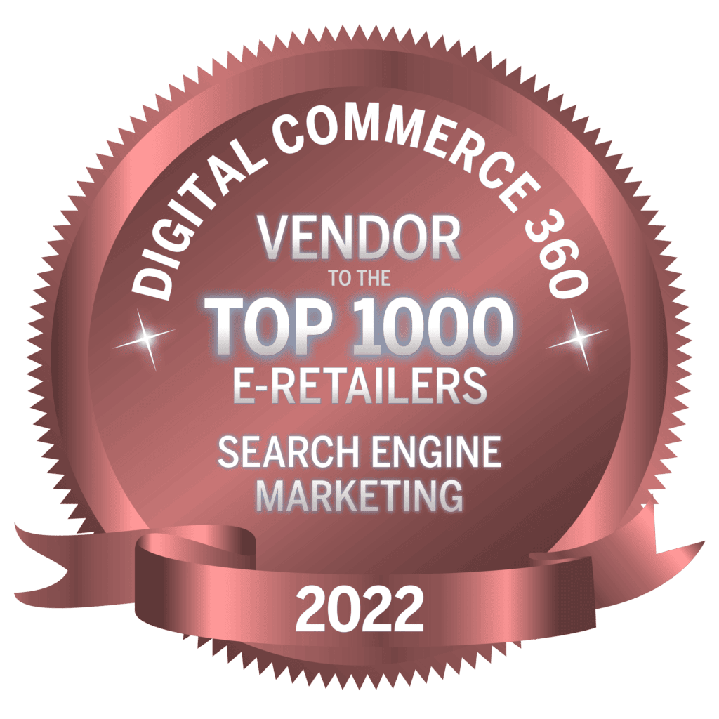 Digital Commerce 360 Anbieter für die Top 1000 E-Retailer Suchmaschinenmarketing 2022