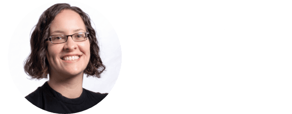 Portrait of a smiling woman with glasses and short brown hair, wearing a black top. To the right, the text reads “CAROLYN NAGELE” above a faint Hormel Foods logo, highlighting her work with leading market intelligence companies.